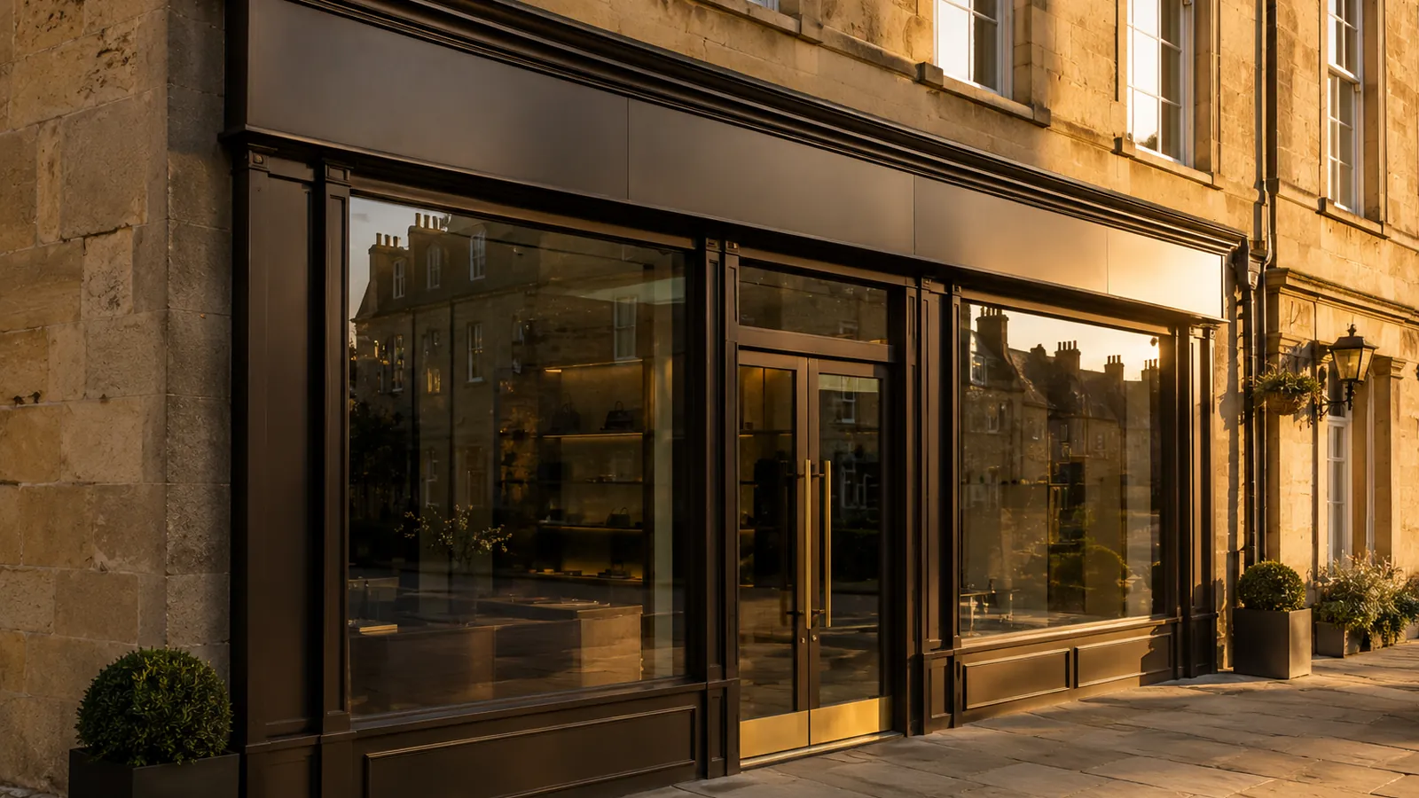 Shutter and Shopfront - illustrative image of a finished commercial frontage
